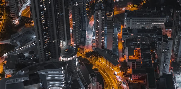 Full frame shot of illuminated building at night