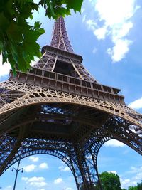 Low angle view of eiffel tower