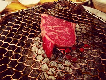 Close-up of food on table