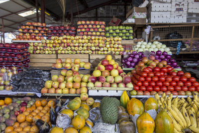 Fruits for sale at market stall