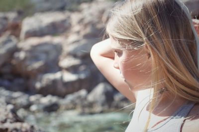 Close-up portrait of a girl