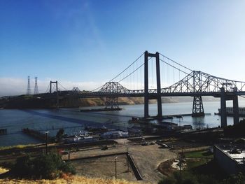 View of suspension bridge