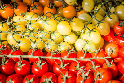 Tomatoes for sale at market stall