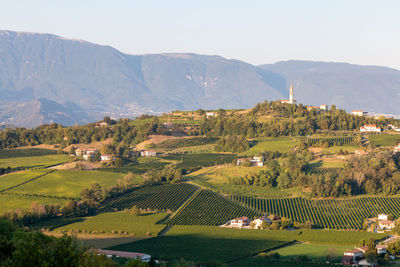 Panoramic view over the prosecco hills