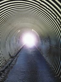 Close-up of footpath in tunnel