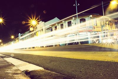 Illuminated street light at night