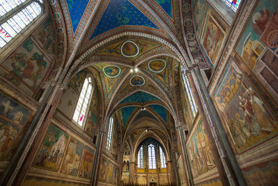 Low angle view of ceiling of building