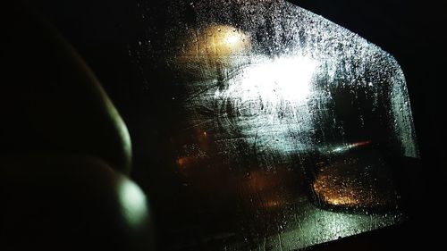 Reflection of illuminated lights in water