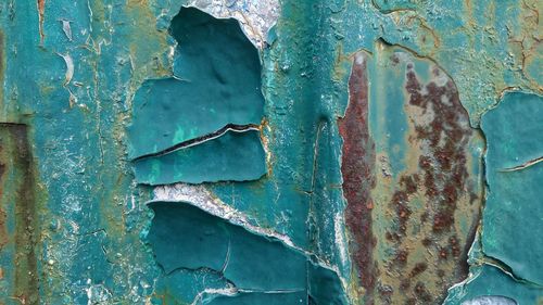 Full frame shot of rusty metal door