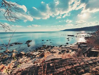 Scenic view of sea against sky