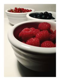 Close-up of strawberries in bowl