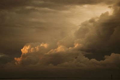 Low angle view of storm clouds in sky
