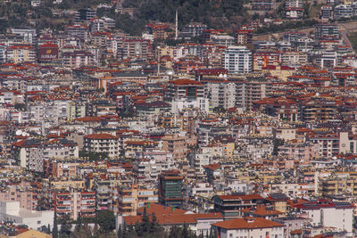 High angle view of townscape