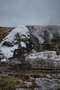 Mammoth hot springs in yellowstone national park