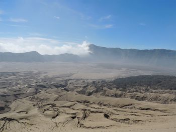 Scenic view of desert against sky