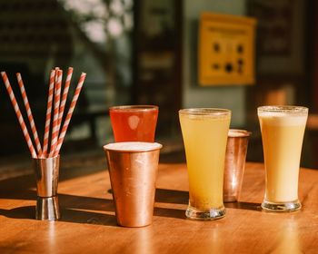 Close-up of drink on table