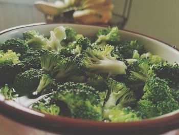 Close-up of chopped vegetables in bowl