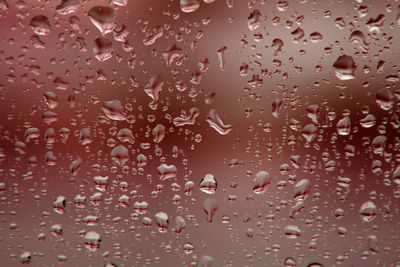 Full frame shot of wet glass