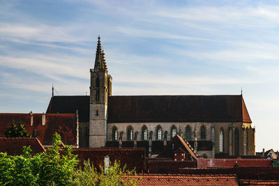 Old building against sky in city