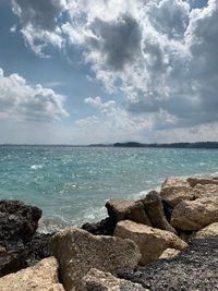 Scenic view of sea against sky