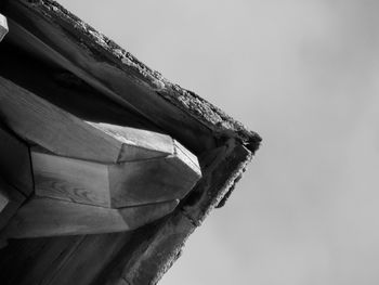 Low angle view of statue against building