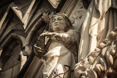 Low angle view of angel statue