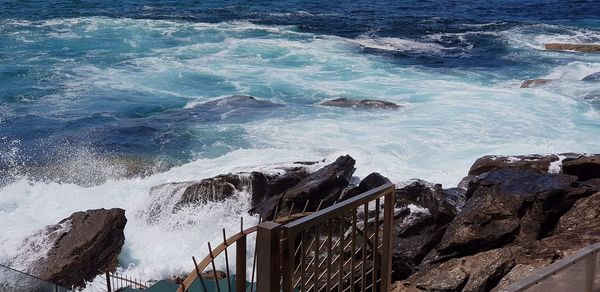 Panoramic view of sea and rocks