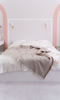 Empty bed at home