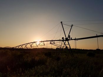 Rural landscape at sunset