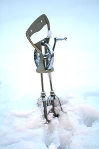 Snow whisk in snow