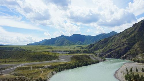 Panoramic view of landscape against sky