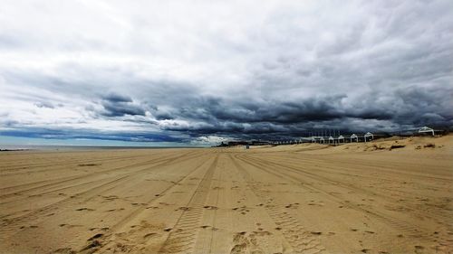 Scenic view of desert against sky