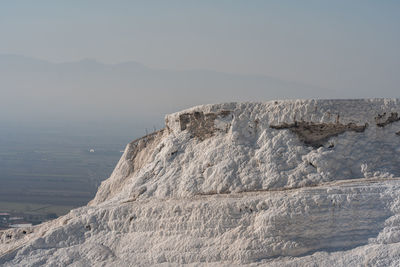 Scenic view of mountains against clear sky