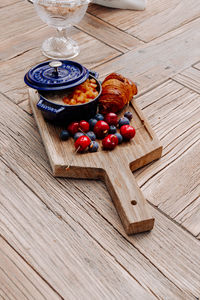 Close-up of food on table