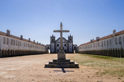 View of temple against clear sky