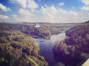 Scenic view of river against sky