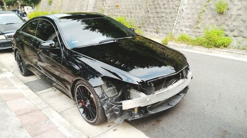 Car parked on road