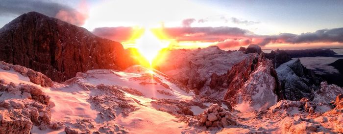 Sunset over mountain