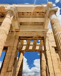 Low angle view of old ruins