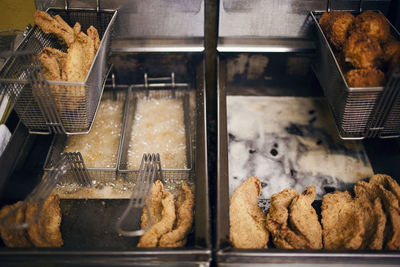 Elevated view of deep-fryer