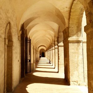 Empty corridor of building