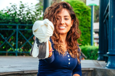 Portrait of smiling young woman