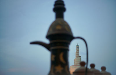 Low angle view of tower against sky