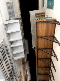 View of staircase in building