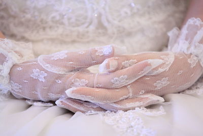 Wedding gloves hand