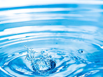 Full frame shot of blue splashing water