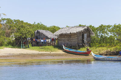 Huts by sao francisco river