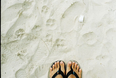 Low section of person standing on ground