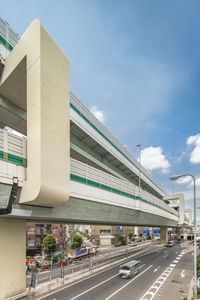 Low angle view of bridge against sky