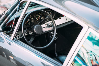 Close-up of vintage car